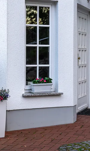 part of the exterior of the house with white color